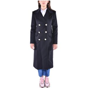 Max Mara Studio, Dames, Mantels, Zwart, Maat: 2XS Wol,