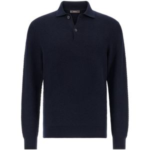 Boggi Milano - Trui - Navy - Knitwear - Lange Mouw