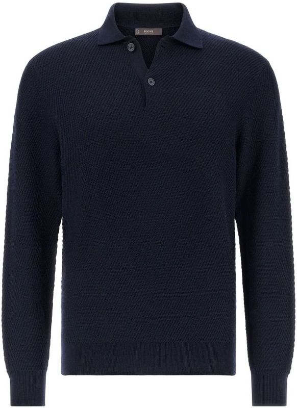 Boggi Milano - Trui - Navy - Knitwear - Lange Mouw