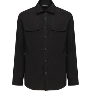 Giuliano Galiano, Heren, Overhemden, Zwart, Maat: L