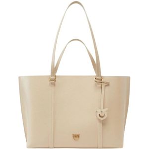 Pinko, Dames, Tassen, Beige, Maat: ONE Size Katoen,