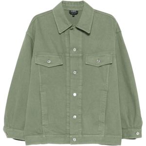 A.p.c., Heren, Jassen, Groen, Maat: L Katoen,