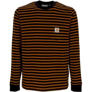 Carhartt Wip, Heren, Tops, Bruin, Maat: S Katoen,