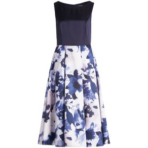 Vera Mont - Bloemen Cocktailjurk - Blauw - Dames