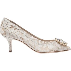 Dolce & Gabbana, Dames, Schoenen, Beige, Maat: 37 EU Leer,