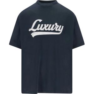 Balenciaga, Heren, Tops, Blauw, Maat: M Katoen,