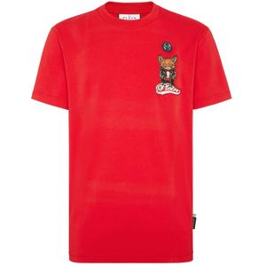 Philipp Plein, Heren, Tops, Rood, Maat: XS Katoen,