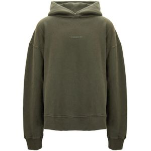 Dsquared2, Heren, Sweatshirts & Hoodies, Groen, Maat: XL Katoen,