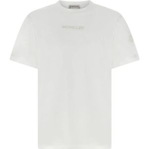 Moncler, Heren, Tops, Wit, Maat: 2XL Katoen,
