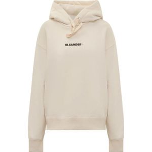 Jil Sander, Dames, Sweatshirts & Hoodies, Beige, Maat: XS Katoen,