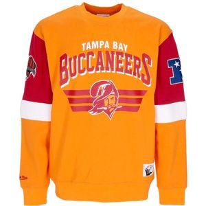 Mitchell & Ness, Heren, Sweatshirts & Hoodies, Oranje, Maat: L Katoen,