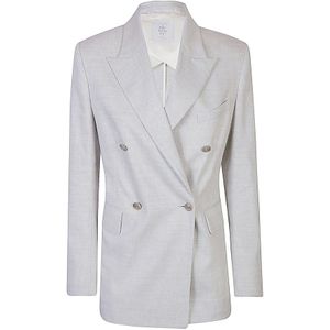 Eleventy, Dames, Jassen, Grijs, Maat: XS Linnen,