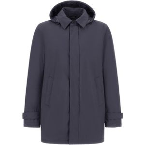 Herno, Heren, Jassen, Blauw, Maat: 2XL Poliester,