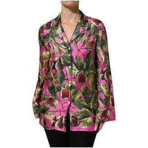 Dolce & Gabbana, Dames, Blouses & Shirts, Veelkleurig, Maat: 2XS Zijde,