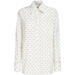 Marni, Dames, Blouses & Shirts, Wit, Maat: M