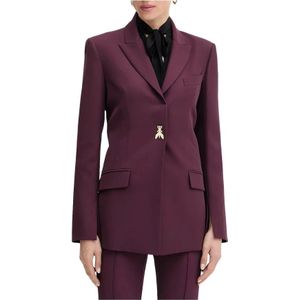 Patrizia Pepe, Dames, Jassen, Paars, Maat: M Leer,