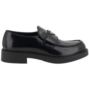 Prada, Heren, Schoenen, Zwart, Maat: 43 EU Leer,