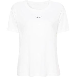 Zadig & Voltaire, Dames, Tops, Wit, Maat: M Katoen,