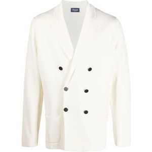 Drumohr, Heren, Jassen, Wit, Maat: L Katoen,