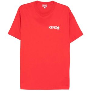 Kenzo, Heren, Tops, Rood, Maat: M