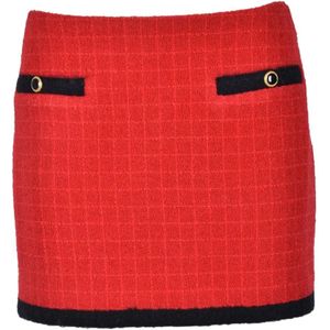 Alessandra Rich, Dames, Rokken, Rood, Maat: XS Wol,