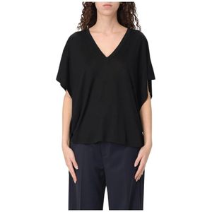 Dondup, Dames, Tops, Zwart, Maat: XS Jersey,