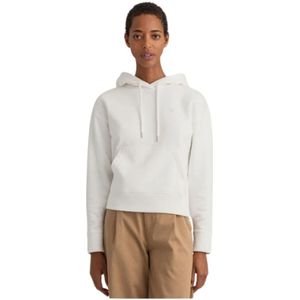 Gant, Dames, Sweatshirts & Hoodies, Wit, Maat: L Katoen,