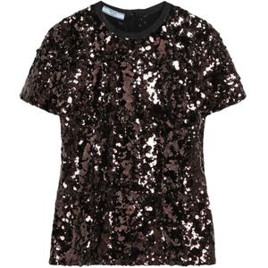 Prada, Dames, Tops, Paars, Maat: M