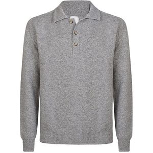 Eleventy, Heren, Tops, Grijs, Maat: S Kasjmier,