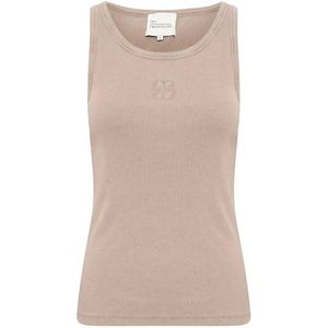 My Essential Wardrobe, Dames, Tops, Bruin, Maat: S Katoen,