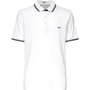 Fay, Heren, Tops, Wit, Maat: 2XL Katoen,