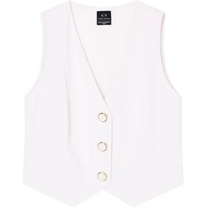 Armani Exchange, Dames, Jassen, Wit, Maat: 2XS Poliester,