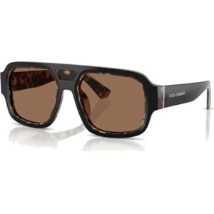 Dolce & Gabbana, unisex, Accessoires, Bruin, Maat: 55 MM Nylon,