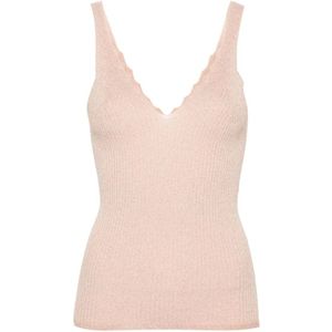 Twinset Roze Lurex Top , Beige , Dames , Maat: L