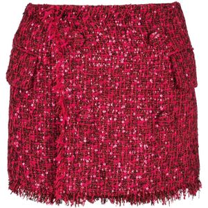 Balmain Paillet tweed shorts , Pink , Dames , Maat: 2XS