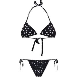 Dolce & Gabbana, Dames, Badkleding, Zwart, Maat: 2XS Tweed,