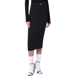 Off White, Dames, Rokken, Zwart, Maat: S