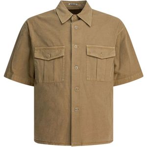 Auralee, Heren, Overhemden, Beige, Maat: L Katoen,
