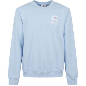 Casablanca, Heren, Sweatshirts & Hoodies, Blauw, Maat: S Katoen,