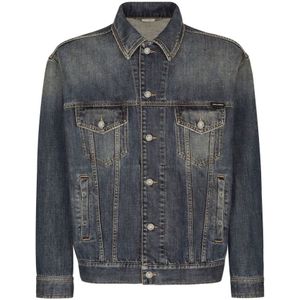 Dolce & Gabbana, Heren, Jassen, Blauw, Maat: S Denim,