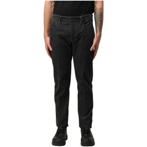 Emporio Armani, Heren, Jeans, Grijs, Maat: W32 Corduroy,