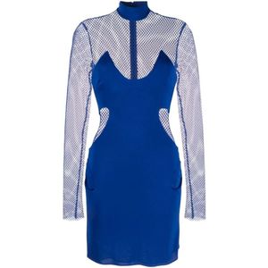 Tom Ford, Dames, Jurken, Blauw, Maat: 2XS Viscose,