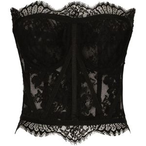 Dolce & Gabbana, Dames, Tops, Zwart, Maat: M
