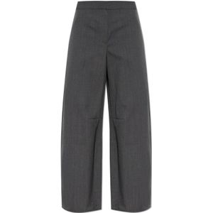 Samsøe Samsøe, Dames, Broeken, Grijs, Maat: XS Wol,