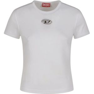 Diesel, Dames, Tops, Wit, Maat: S Katoen,