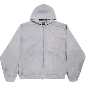 Balenciaga, Heren, Sweatshirts & Hoodies, Grijs, Maat: M Denim,