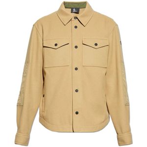 Moncler, Heren, Sport, Beige, Maat: S Acryl,