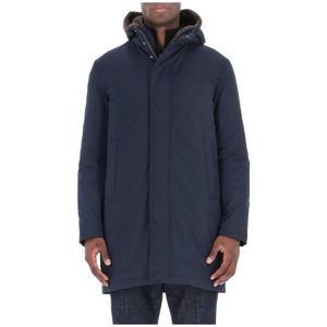 Herno, Heren, Mantels, Blauw, Maat: M Nylon,