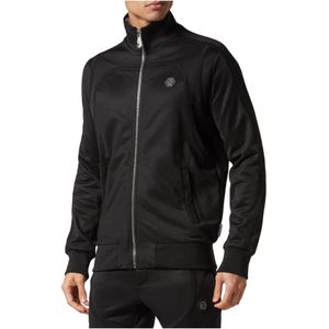 Philipp Plein, Heren, Sweatshirts & Hoodies, Zwart, Maat: S Katoen,