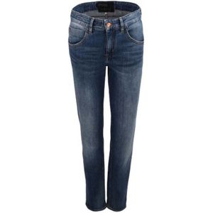 Drykorn - Like Jeans - Jeans - Blauw - Katoenmix, Hoge Taille, Taps Toelopende Pijpen